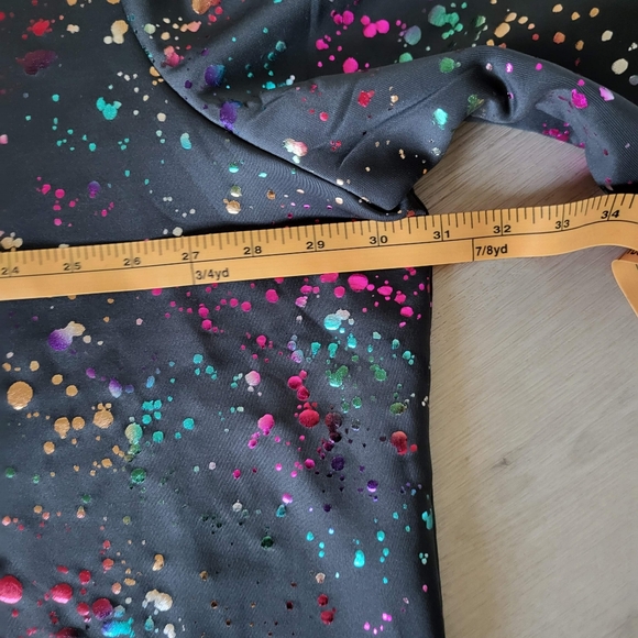 Studio Untold Womens Pullover Sweatshirt 24/26 Rainbow Metallic Paint Splatter - Picture 11 of 13